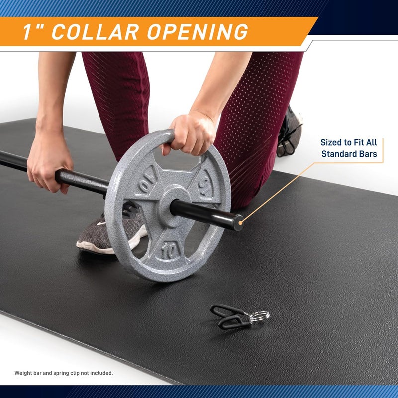 Marcy Classic 1" Cast Iron Standard Grip Plates for Strength Training and Weightlifting - Image 5